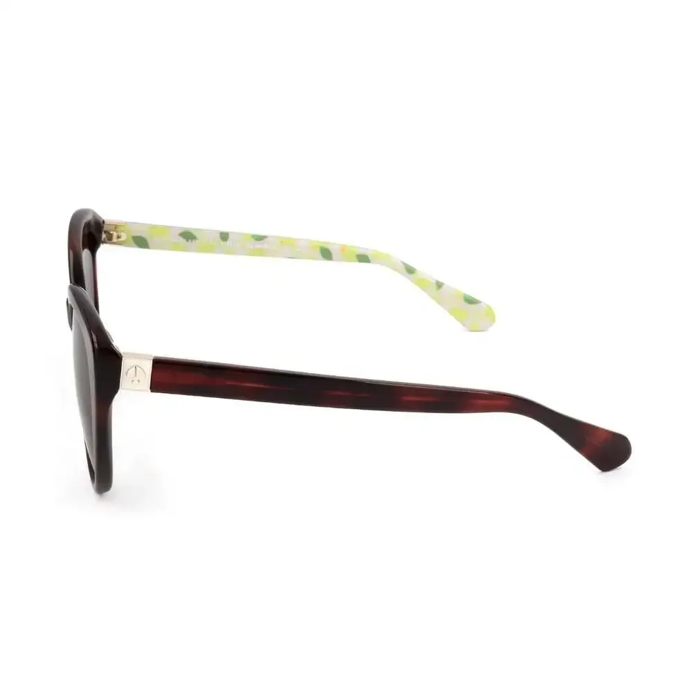 Kate Spade Amberlee/S Havana Tortoise Shell and Lemon Print Cat Eye Sunglasses